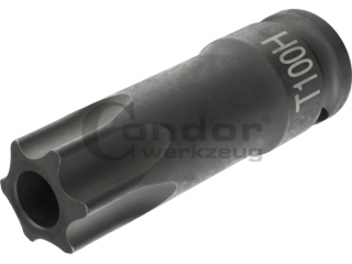 M6801-05 - 1/2" impact socket Torx T100 x 78 mm with hole