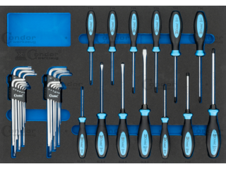 WC.7250A - Trolley insert - screwdrivers, 31 pieces