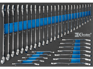 WC.7364 - Trolley insert - Combination wrenches - 25 pieces + Ratchet wrenches