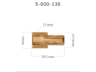 LWP136 - Reduction Connector M10 x 1 - M10 x 1,25