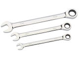 Combination wrench with ratchet