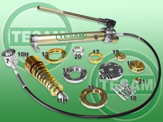 S0000593 - VW, Seat, Skoda - Hydraulic tool / puller for hub / wheel bearing replacement with ABS, and with double row bearings