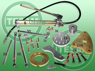S0001081 - Wheel hub change tool Mercedes Sprinter, Volkswagen Crafter - hub puller / bearings made of ABS
