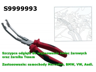S9999993 - Pliers bent leaf glow plugs and the filament
