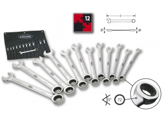 V1031 - A set of combination wrenches with ratchet